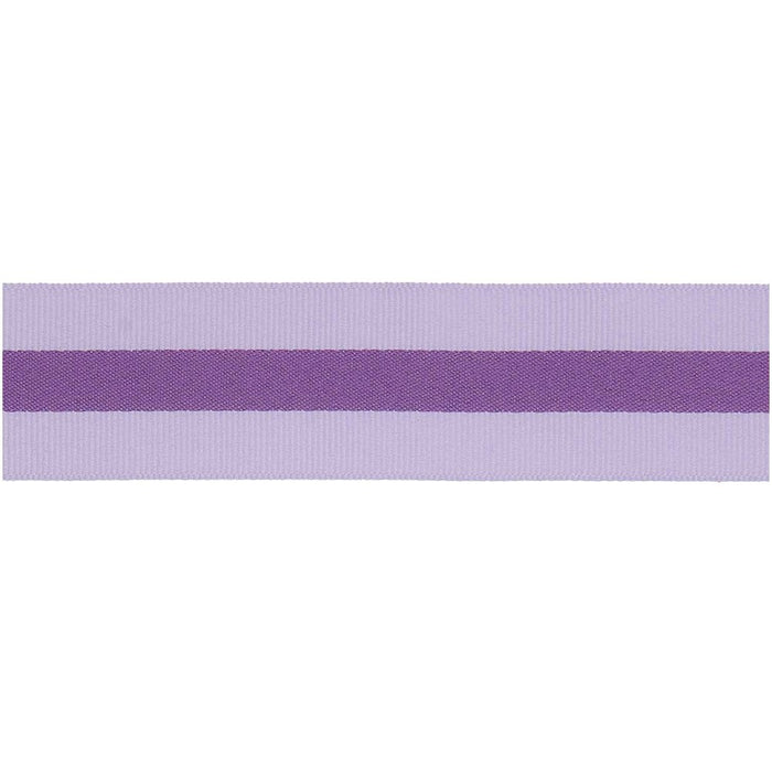 Rico - Woven Ribbon Duo Stripes - Lilac/Purple - 38 Mm X 3 M
