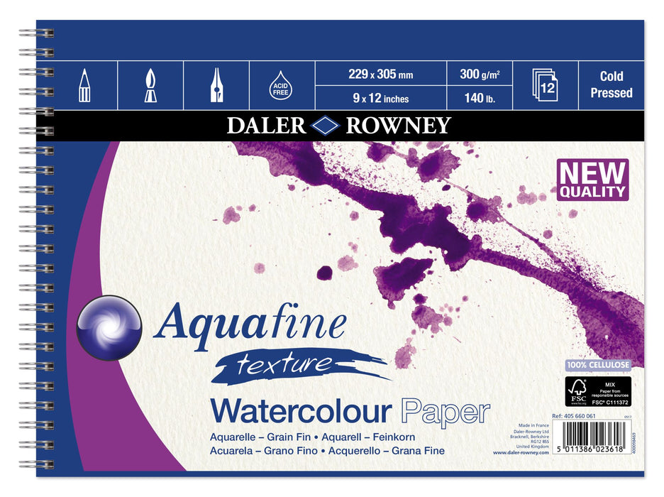 Daler Rowney Aquafine Watercolour Pad Spiral