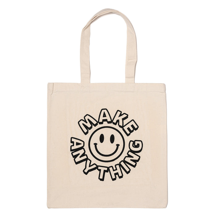 Smile Make Anything Screen Printed Tote Bag - Natural