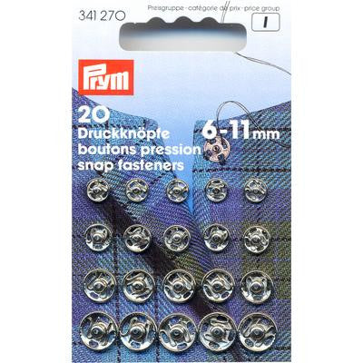 Sew-On Snap Fastener 6-11mm N/P