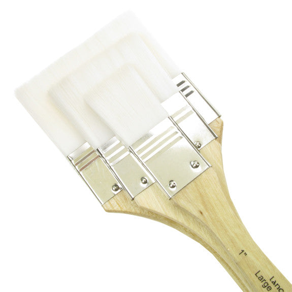 Royal Large Area Brush Set - White Taklon Medium 3 Pack