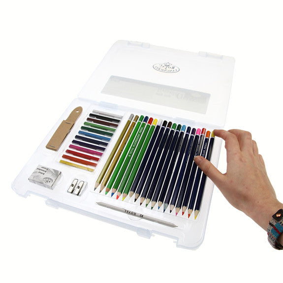 Royal Small Clear Case Art Sets - Drawing