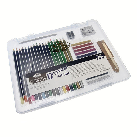 Royal Small Clear Case Art Sets - Drawing
