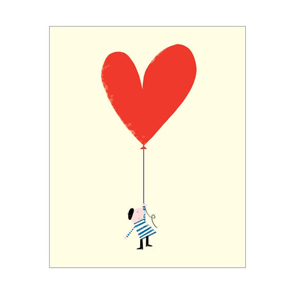 Ink Press Greetings Card - Heart Balloon
