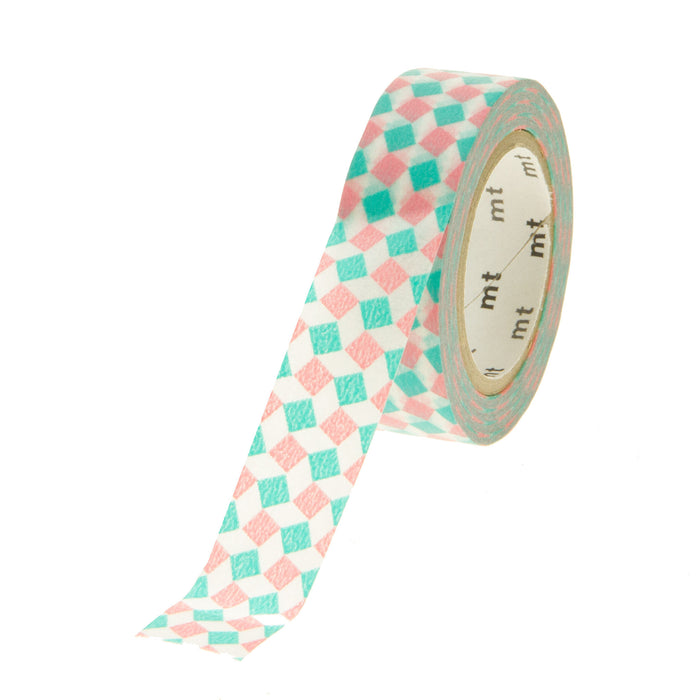 MT Tape Square Pink Green