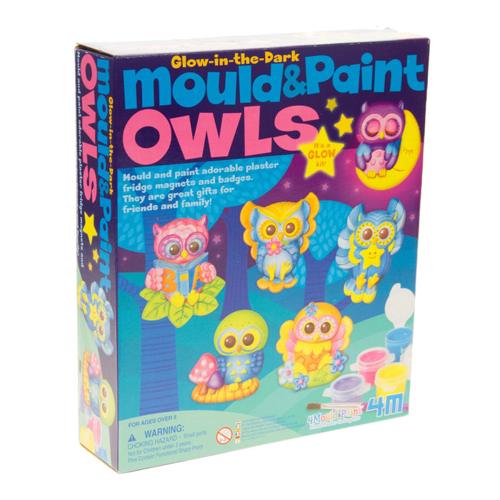 4M Mould & Paint Owls Glow In The Dark