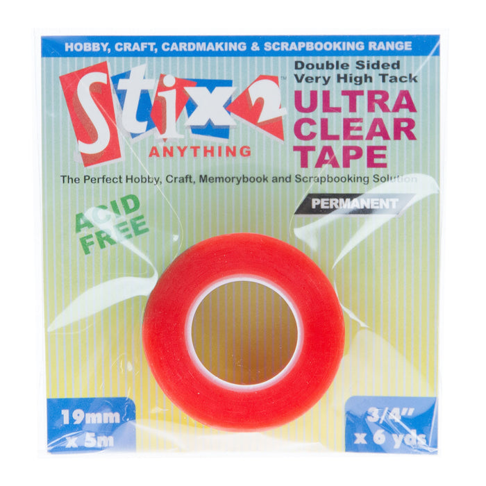 Stix 2 19mm Ultra Clear D/s Tape