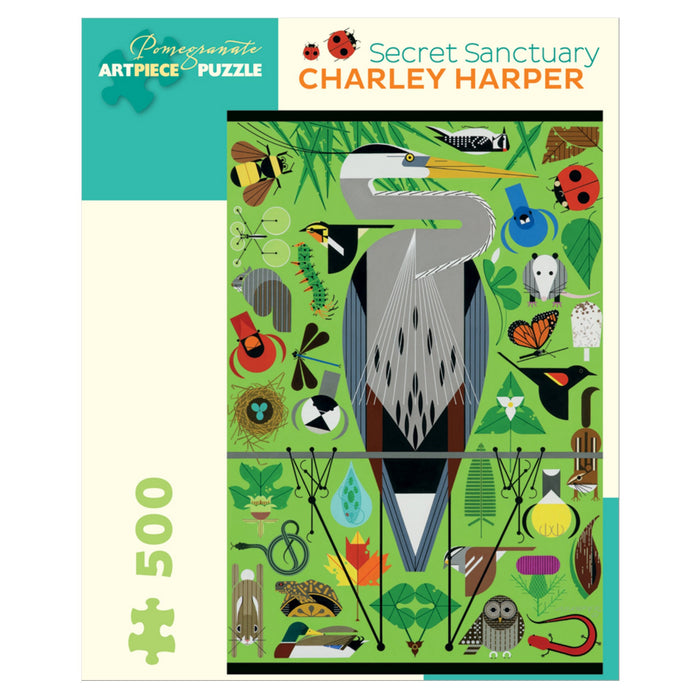Charley Harper: Secret Sanctuary 500 Piece Jigsaw Puzzle