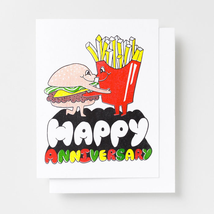 Yellow Owl Workshop - Happy Anniversary Risograph Card
