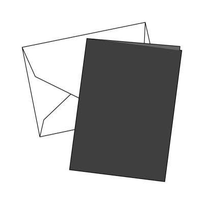 Cards Single Fold A6 Black 10 Pk
