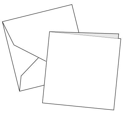 Cards Single Fold SQUARE (144 x 144 mm) White 100 Pk