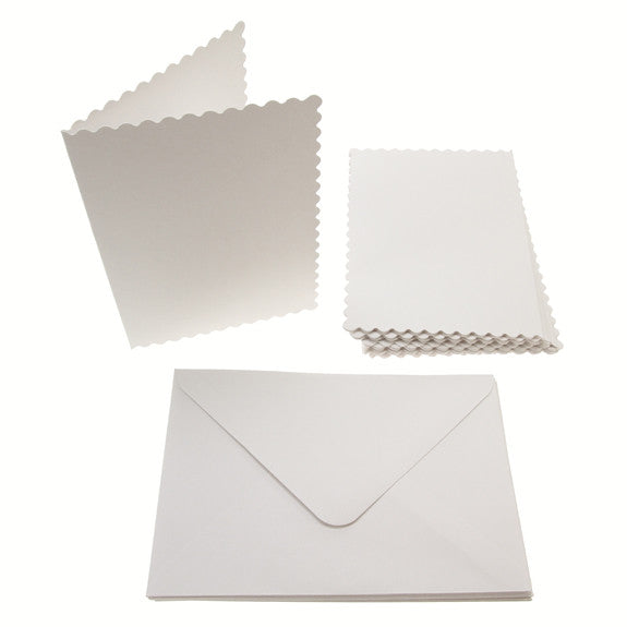 A6 Scalloped Card Blanks 300gsm 12Pk