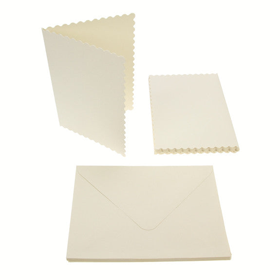 A6 Scalloped Card Blanks 300gsm 12Pk