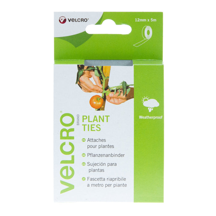 VELCRO® Brand Plant Ties Tape Back to Back Hook & Loop 12mm x 5m Green