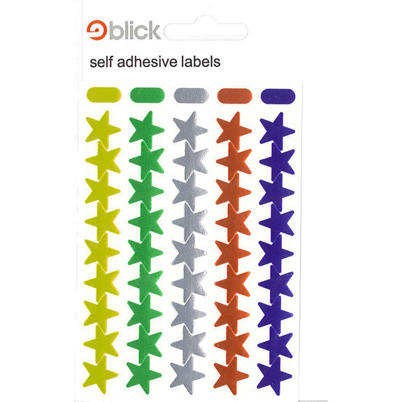 Blick Stars - Assorted Colours - Labels - 90pk