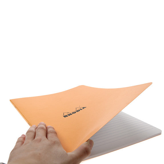 Rhodia Orange Side Stapled Notebook. 210X297 48S Lined 119168C