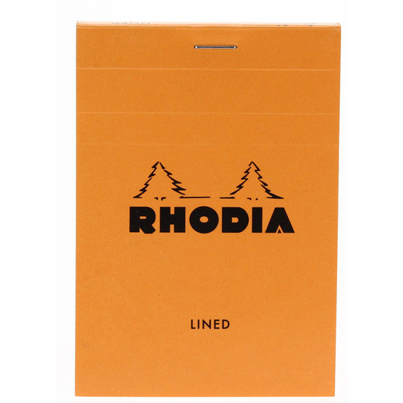 Rhodia Orange Head Stapled Pad 8.5X12Cm Lined 12600C