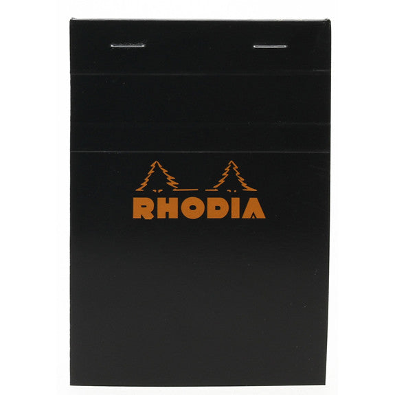 Rhodia Black Head Stapled Pad 10.5X14.8Cm 5X5 132009C
