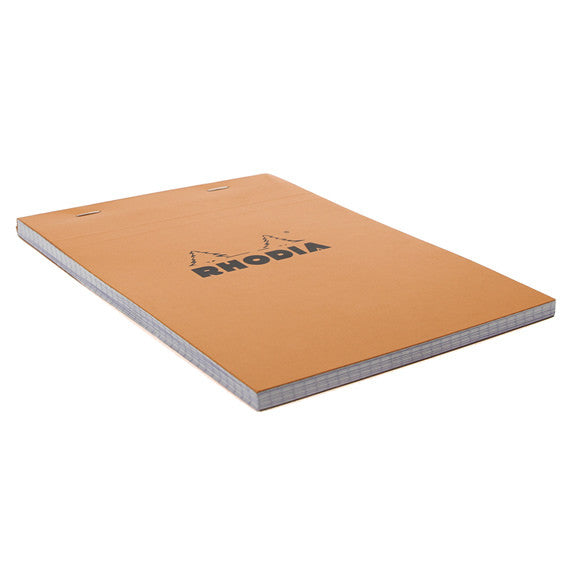 Rhodia Orange Head Stapled Pad 14.8X21Cm Sq.5X5 16200C