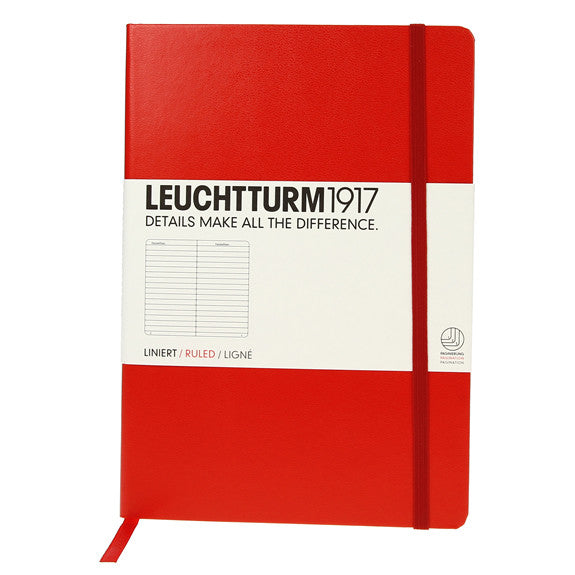 Leuchtturm 1917 Red Medium Notebook Ruled