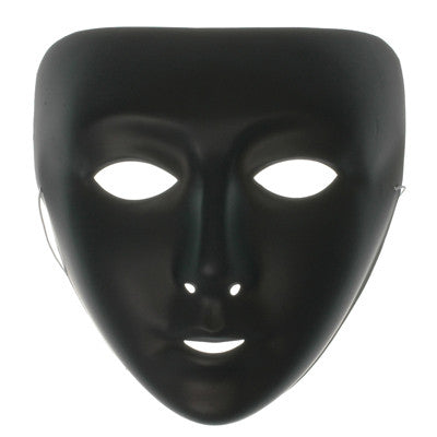 Plastic Face Mask Black