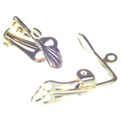Ear Clips for drop type earrings Gilt - 12 Pairs