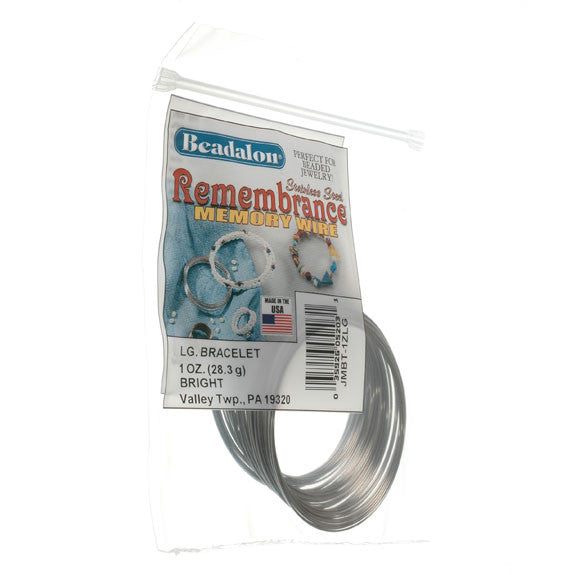 Beadalon Memory Wire Bracelet Lg Brt 1Oz