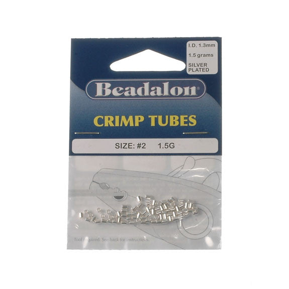 Beadalon Crimp Tube 1.8mm Silver Plate 1.5G