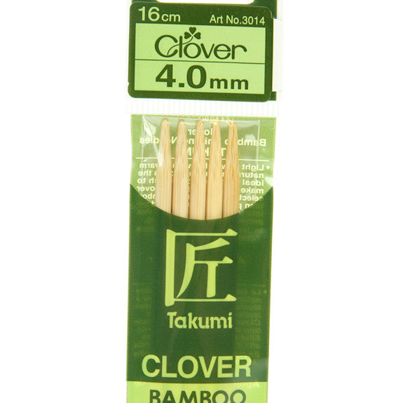 Clover Takumi Bamboo Knitting Needles - 4.0mm - 5pk