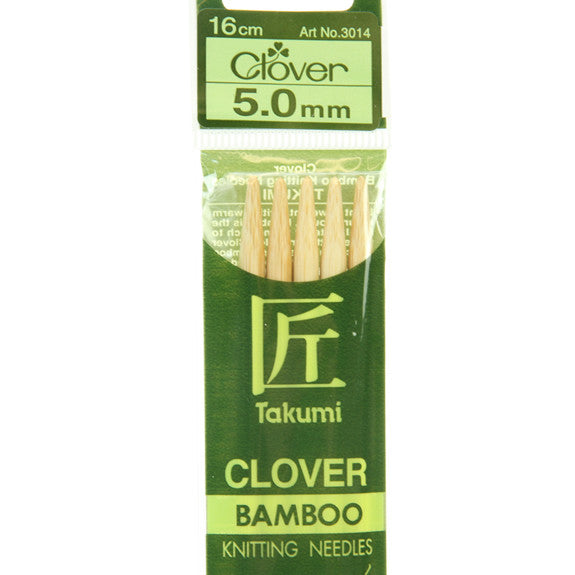 Clover Takumi Bamboo Knitting Needles - 5.0mm - 5pk