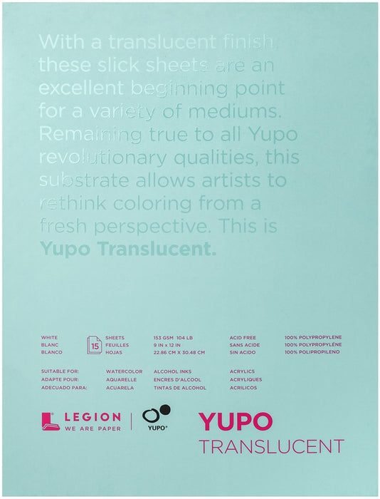 Yupo Translucent Pad 10sheets 9 x 12 Inch