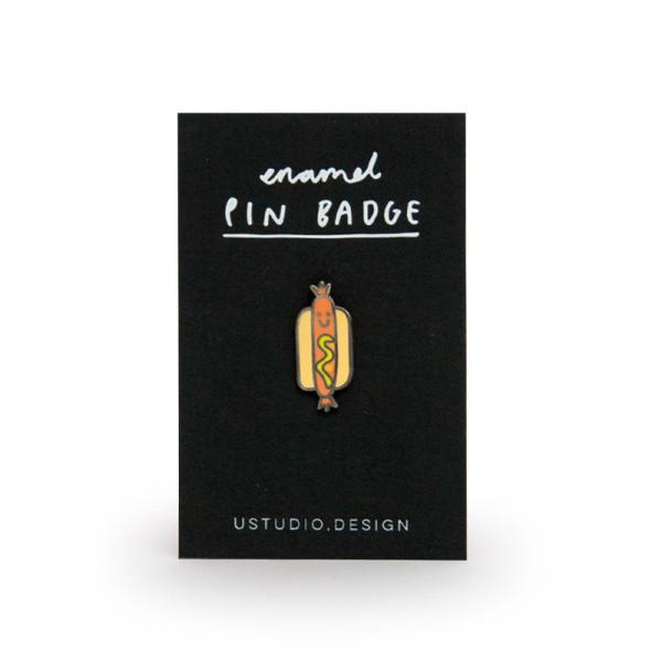 Enamel Pin Badge - Cute Hot Dog