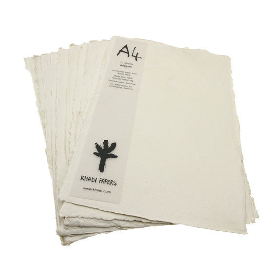 Handmade Recycled Paper, 640gsm, 10 sheets.