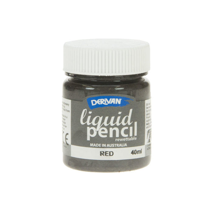 Derivan Liquid Pencil Red Rewettable - 40ml