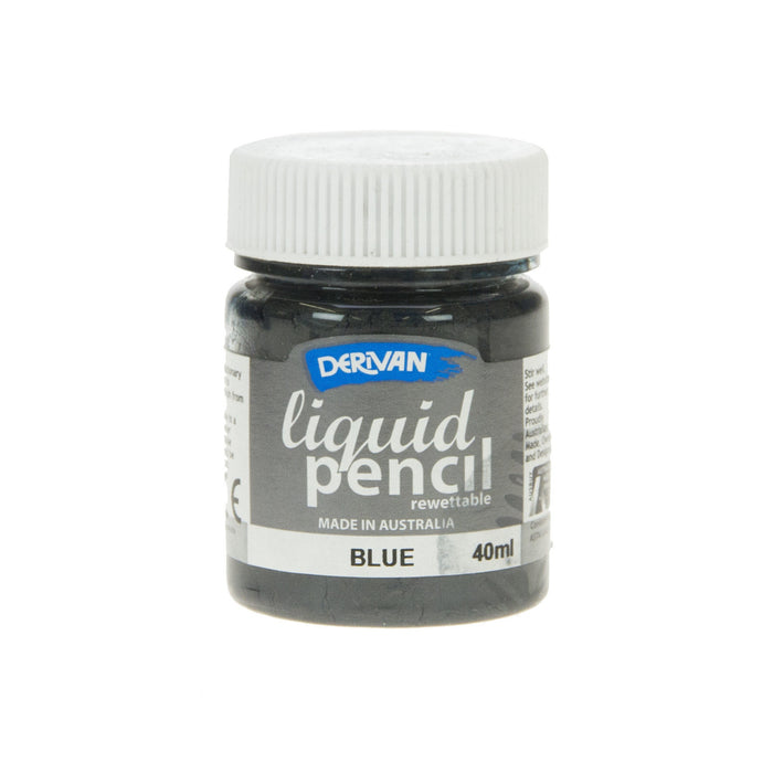 Derivan Liquid Pencil Blue Rewettable - 40ml