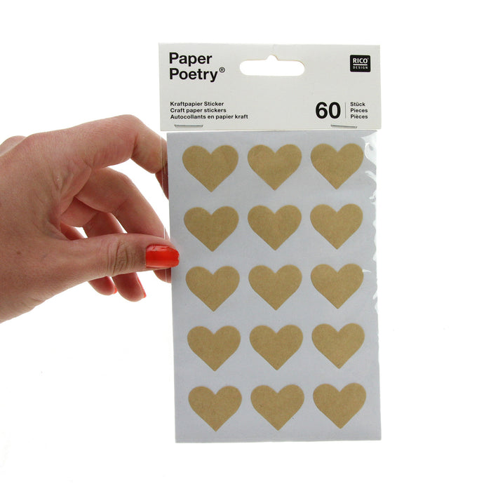 Rico - Craft Paper Stickers - Hearts