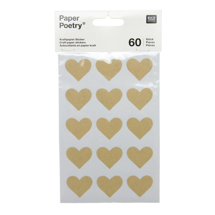 Rico - Craft Paper Stickers - Hearts