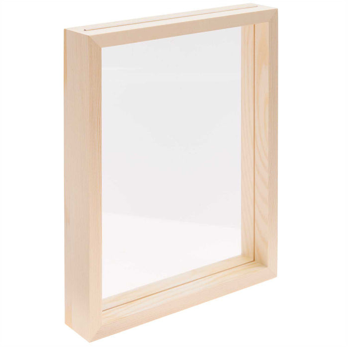 Wooden Frame Natural With Double Acrylic Plate - 20x25cm