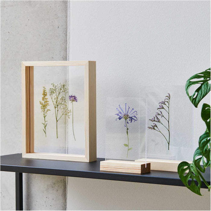 Wooden Frame Natural With Double Acrylic Plate - 20x25cm