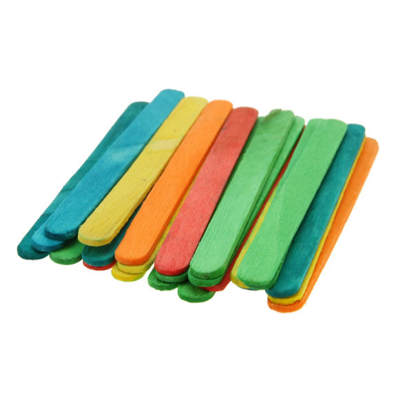 Lollipop Sticks - Assorted Colours 150 Pk