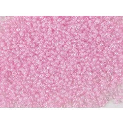 Rico Rocaille Transparent Pink-Inclusion 2mm