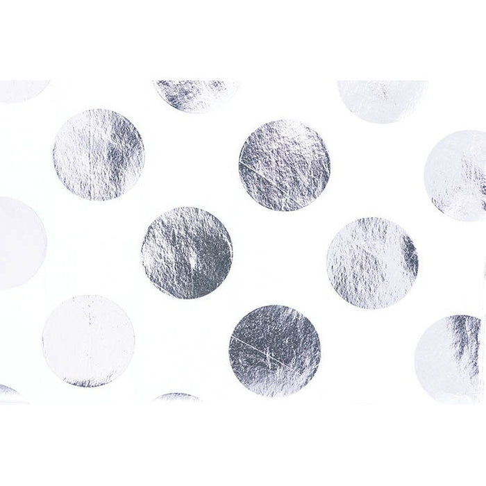Rico Tissue Paper White Dots Silver