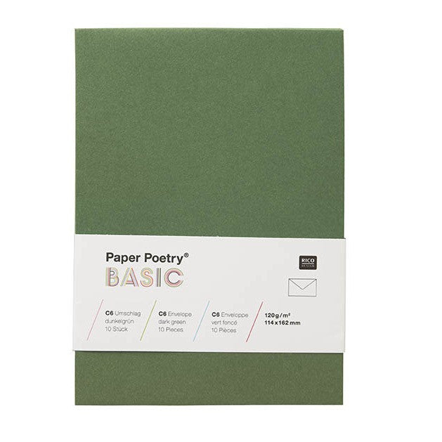 Rico Basic Envelopes C6 Dark Green