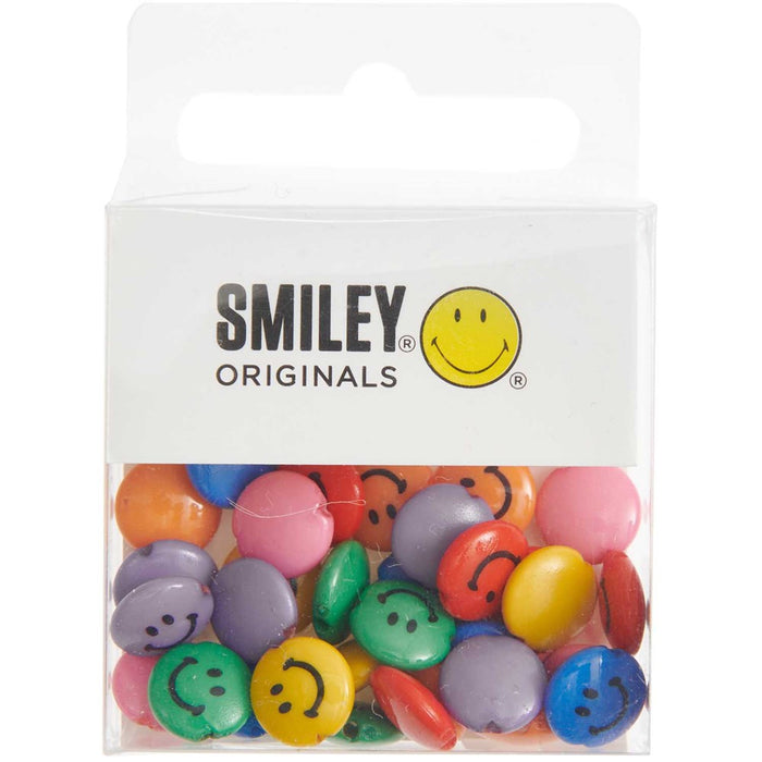 Smiley Beads Lentil Shaped Rainbow Classic