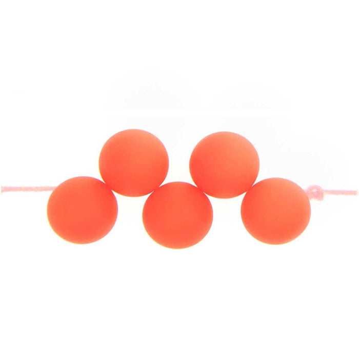 Plastic Beads Neon Orange Asymmetric