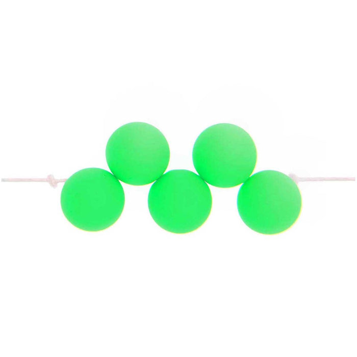 Plastic Beads Neon Green Asymmetric