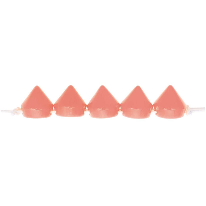 Pyramid Beads Round Neon Orange