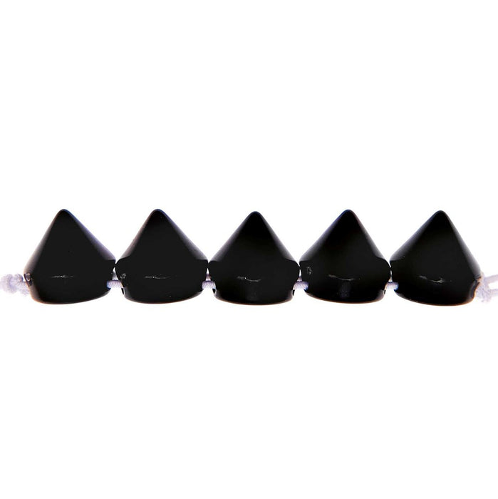 Pyramid Beads Round Black