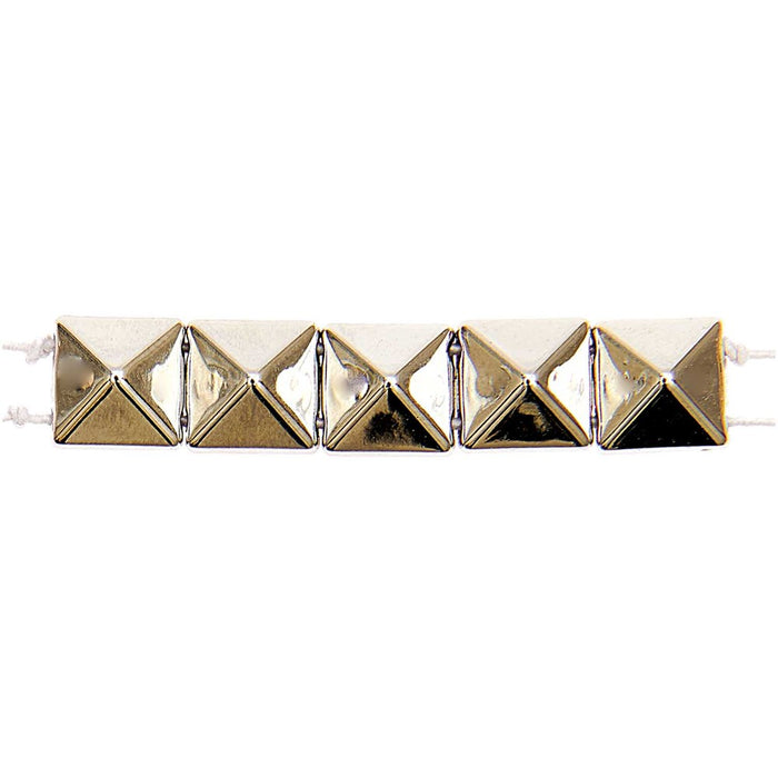 Pyramid Beads Square S Silver