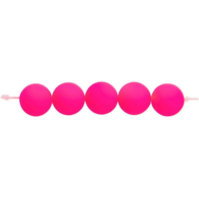 Plastic Beads Neon Pink